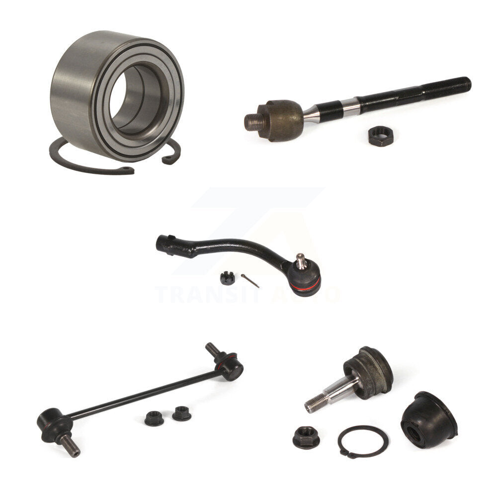 Bearing Lower Ball Joint Tie Rod & Link Front Right Kit (5Pc) For Hyundai Accent