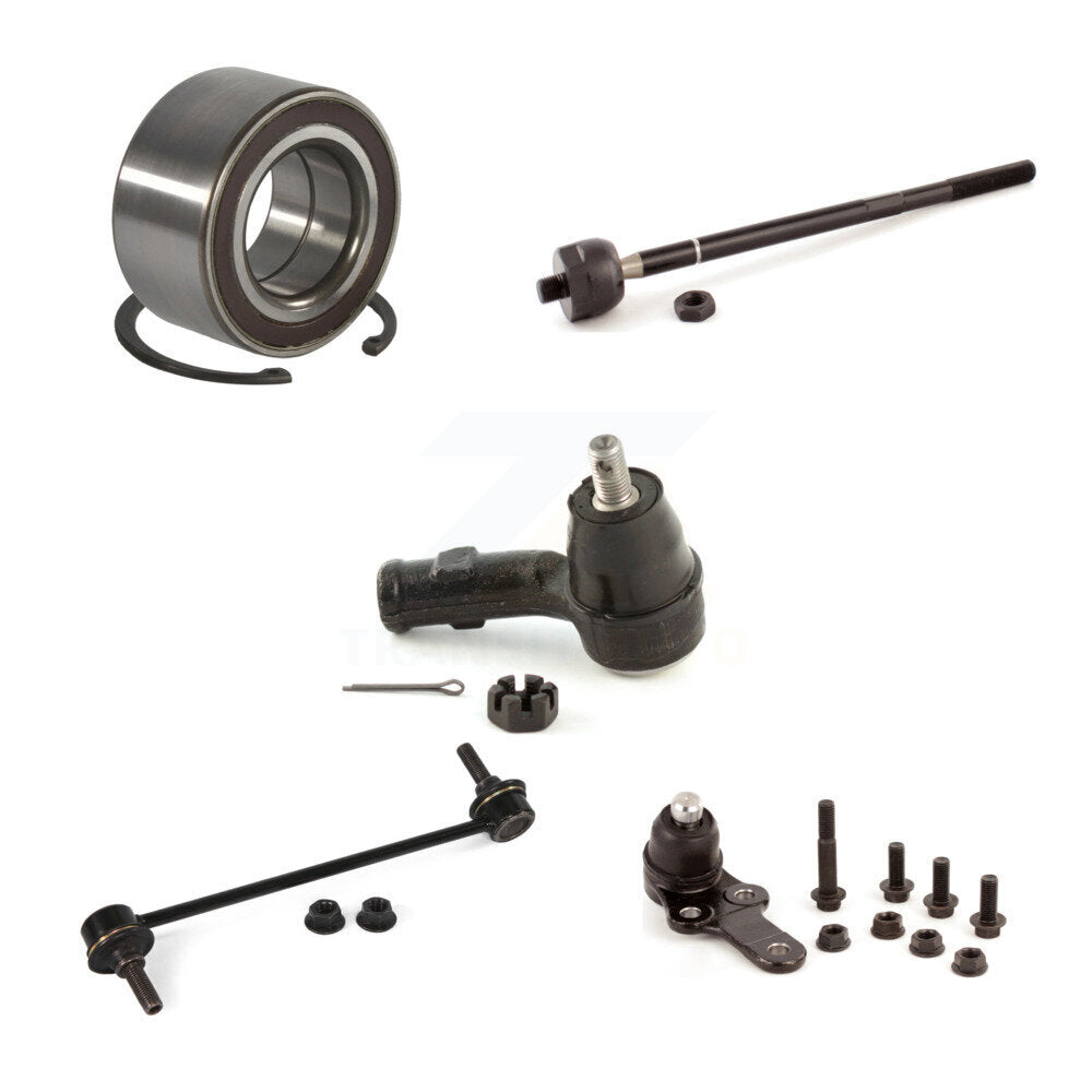 Wheel Bearing Lower Ball Joint Tie Rod Link Front Right Kit (5Pc) For Ford Focus