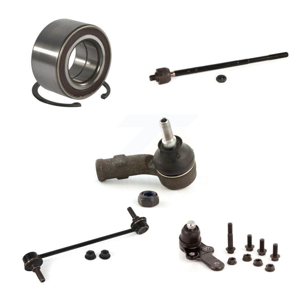Wheel Bearing Lower Ball Joint Tie Rod Link Front Right Kit (5Pc) For Ford Focus
