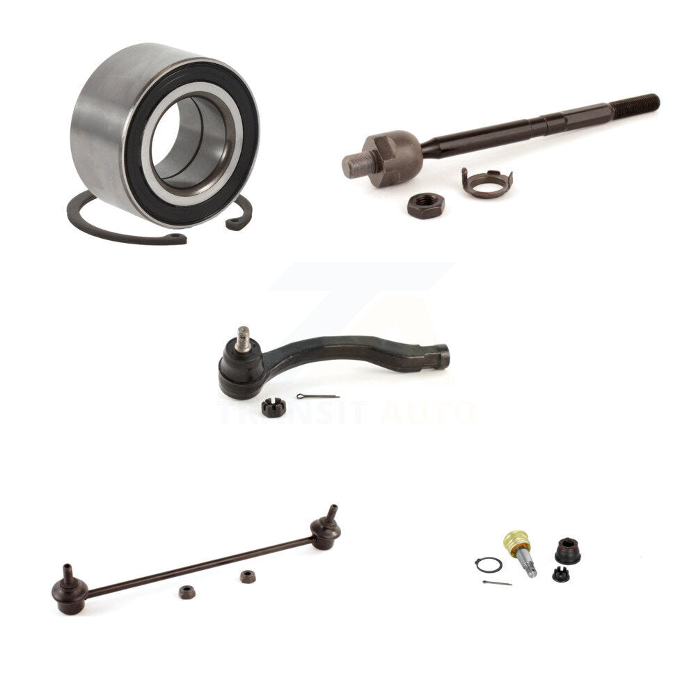 Wheel Bearing Lower Ball Joint Tie Rod Link Front Right Kit (5Pc) For Honda Fit