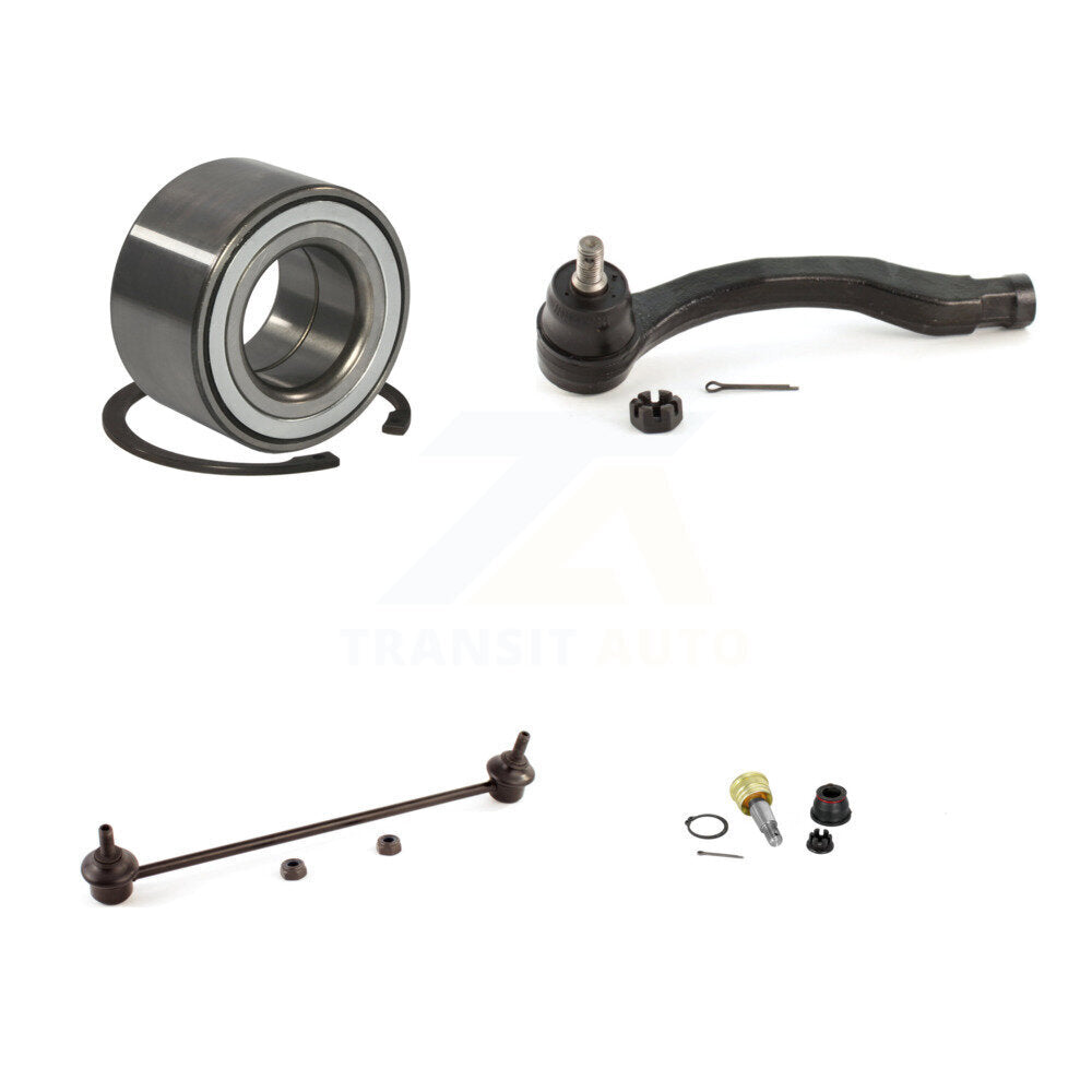 Wheel Bearing Lower Ball Joint Outer Tie Rod Link Front Right Kit For Honda Fit