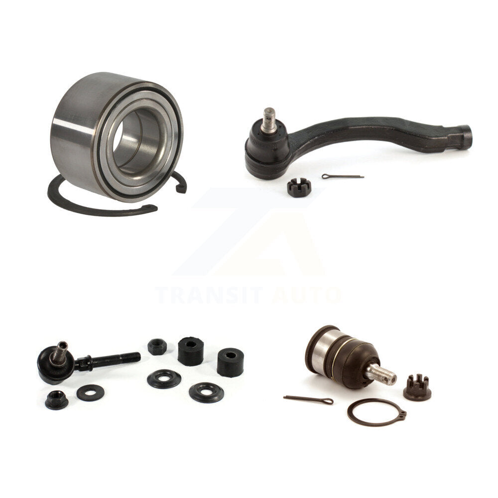 Wheel Bearing Lower Ball Joint Outer Tie Rod & Link Front Right Kit For Acura EL