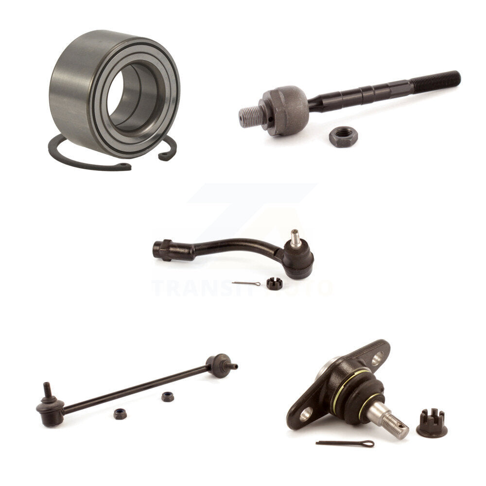 Bearing Lower Ball Joint Tie Rod & Link Front Right Kit (5Pc) For Hyundai Accent