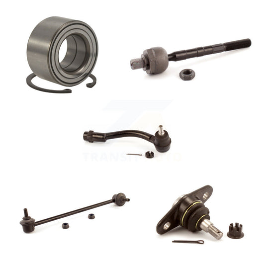 Bearing Lower Ball Joint Tie Rod & Link Front Right Kit (5Pc) For Hyundai Accent