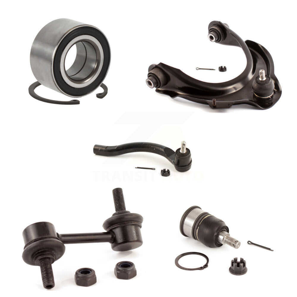 Bearing Upper Arm Lower Ball Joint Outer Tie Rod & Link Front Left Kit For Honda