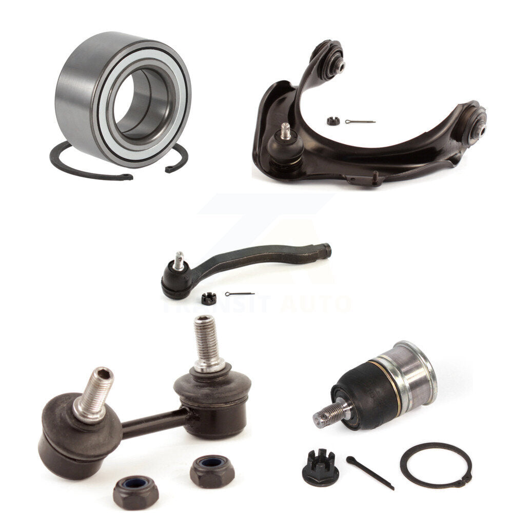 Bearing Upper Arm Lower Ball Joint Outer Tie Rod & Link Front Left Kit For Honda