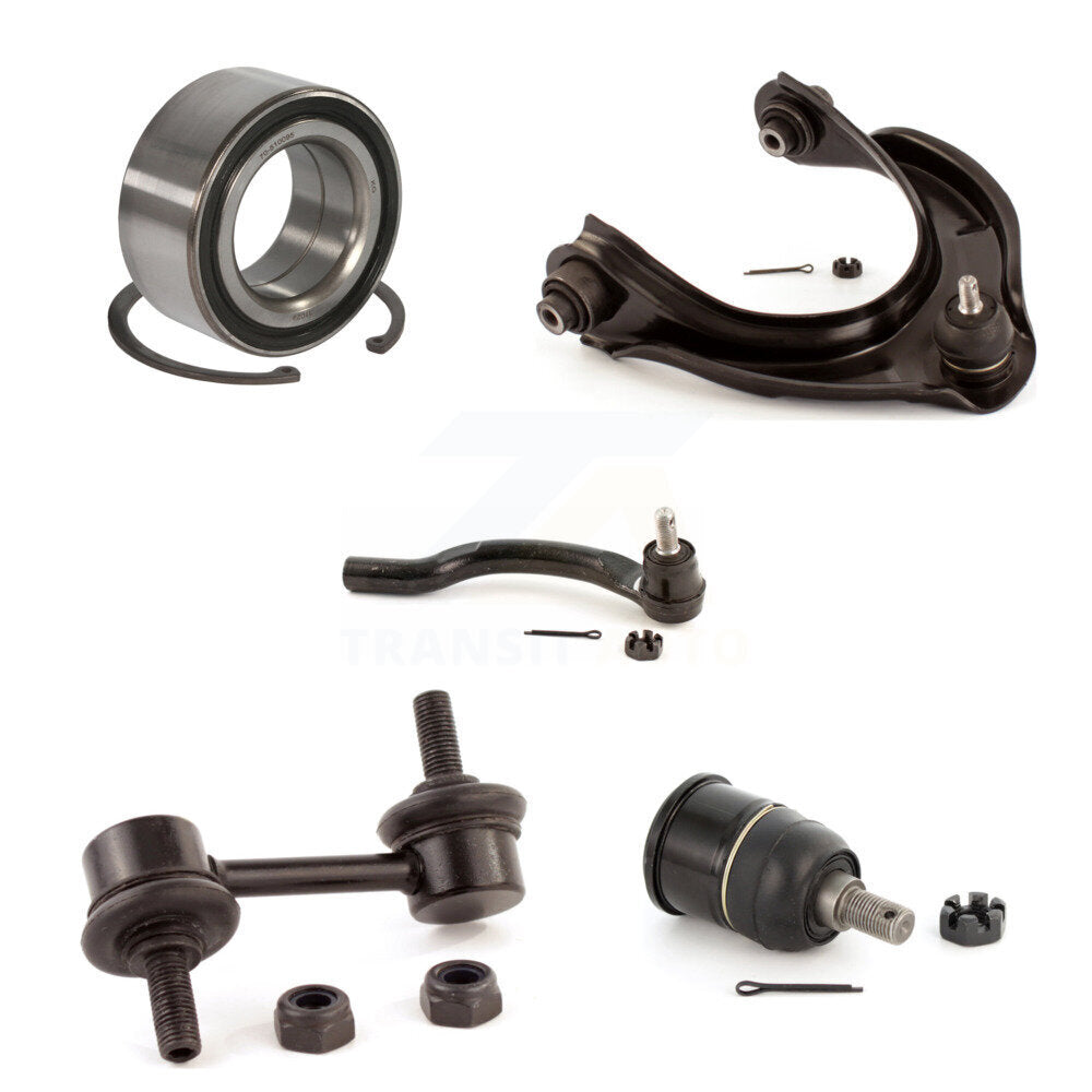 Bearing Upper Arm Lower Ball Joint Outer Tie Rod & Link Front Left Kit For Honda