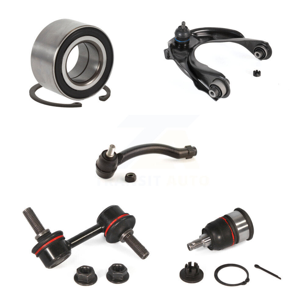 Upper Arm Lower Ball Joint Outer Tie Rod Link Front Right Kit (5Pc) For Acura TL
