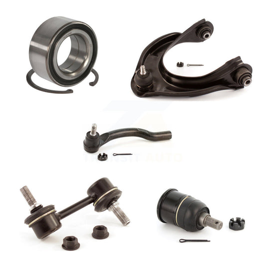 Upper Arm Lower Ball Joint Outer Tie Rod & Link Front Right Kit (5Pc) For Honda