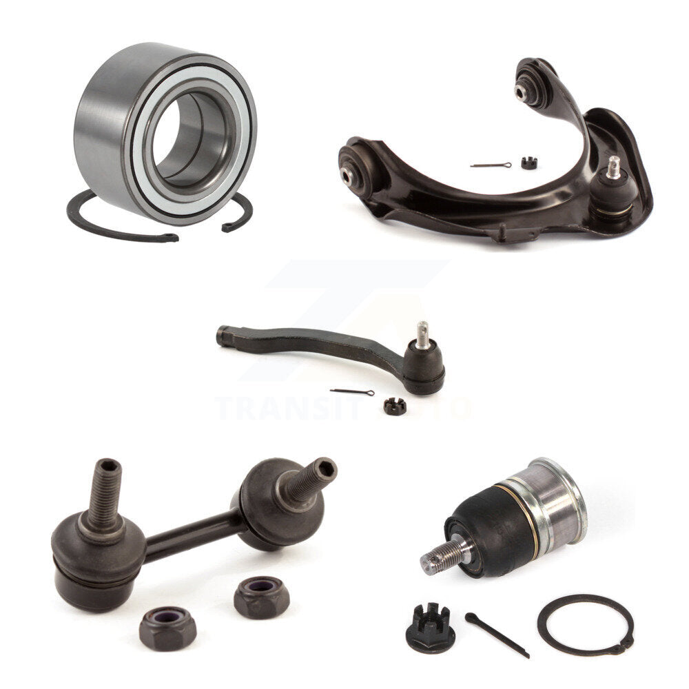 Upper Arm Lower Ball Joint Outer Tie Rod Link Front Right Kit (5Pc) For Honda TL