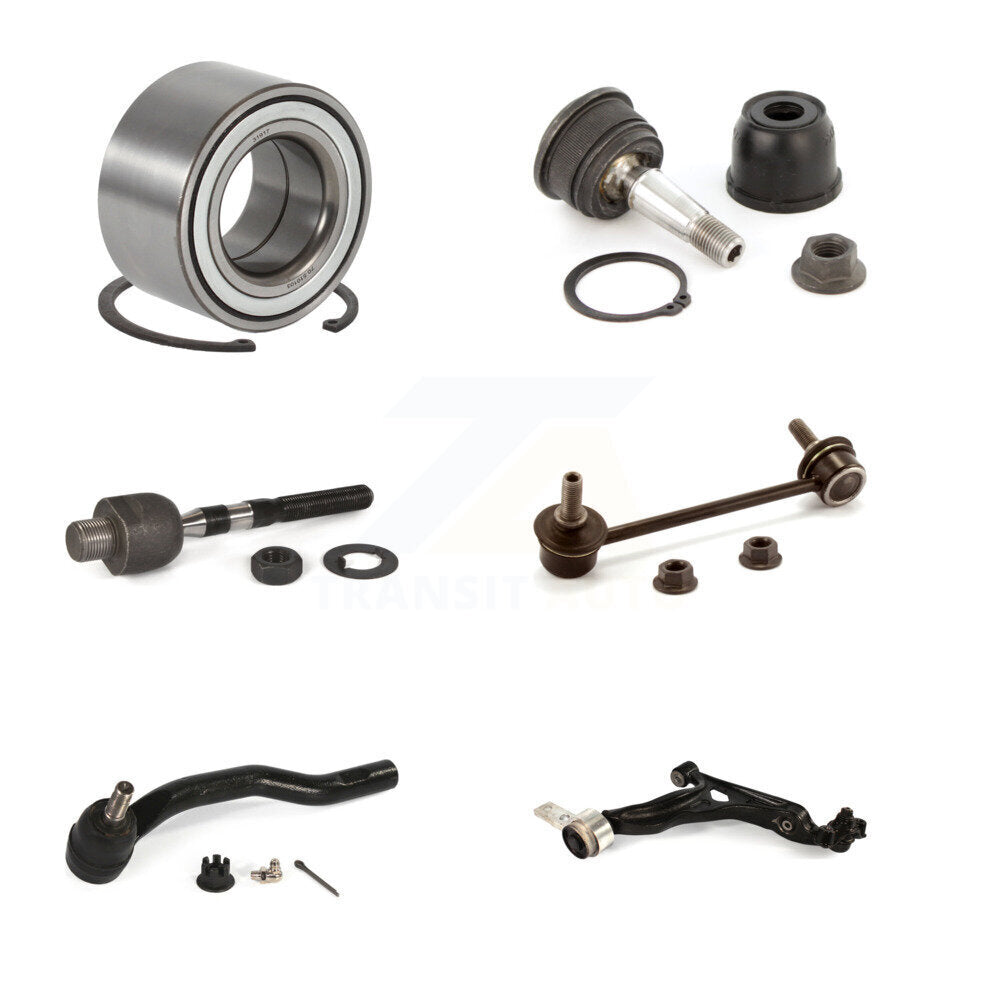 Wheel Bearing Lower Control Arm Upper Ball Joint Tie Rod Link Front Left Kit For