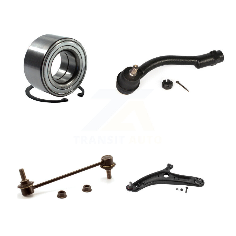 Bearing Lower Control Arm with BJ Outer Tie Rod Link Front Left Kit For Kia Soul