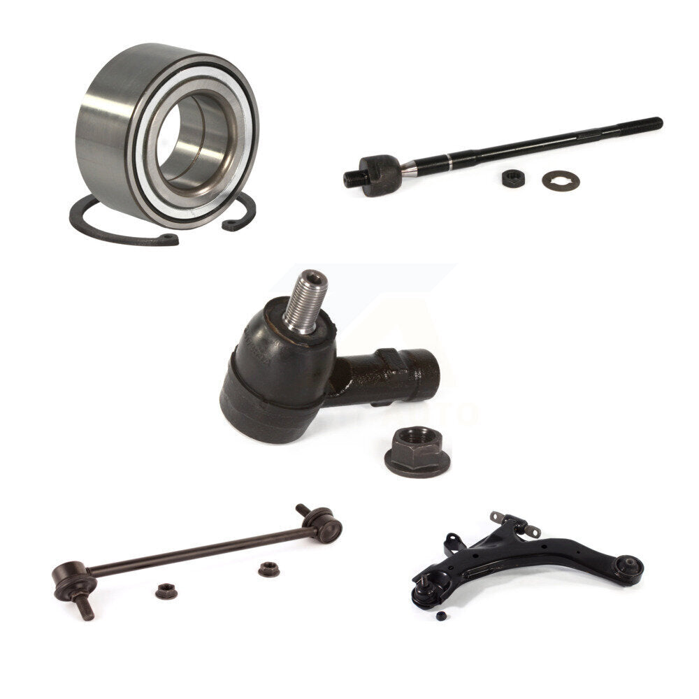 Bearing Lower Control Arm Tie Rod End Link Front Left Kit (5Pc) For Kia Spectra