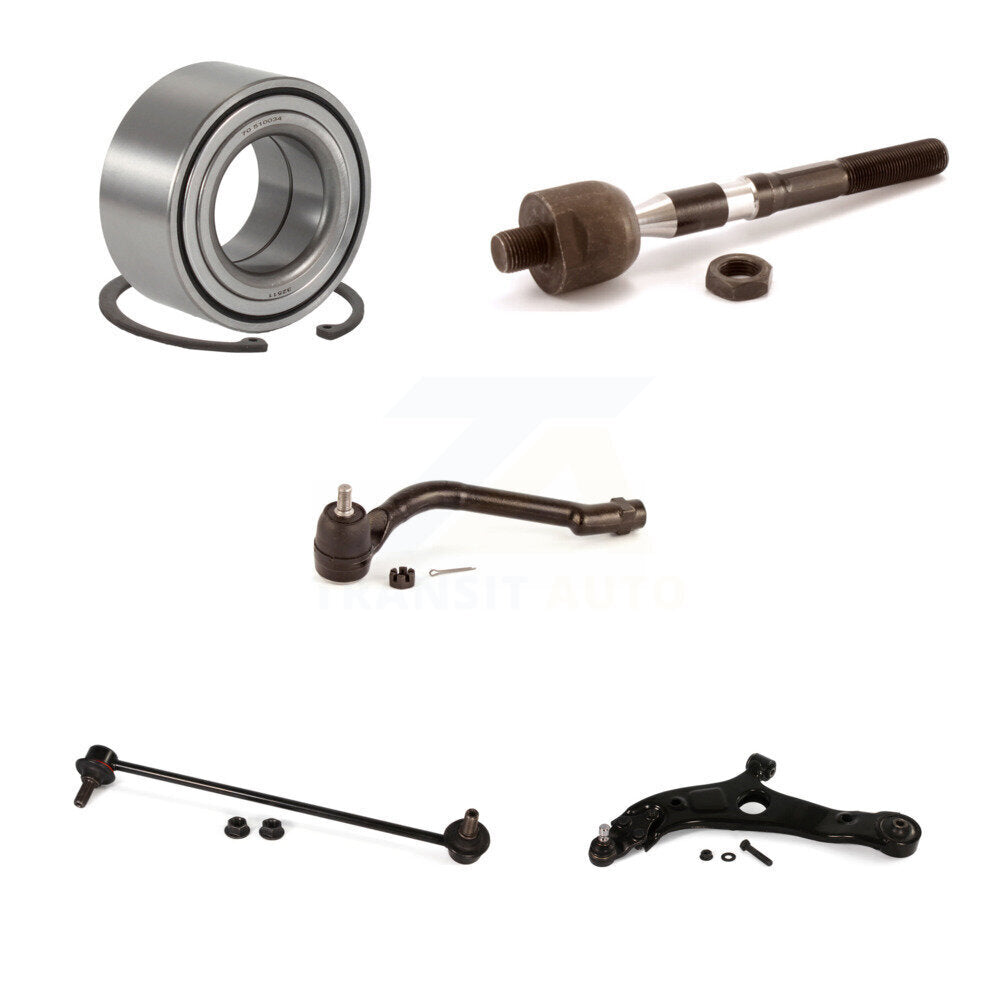 Wheel Bearing Lower Control Arm Tie Rod Link Front Left Kit (5Pc) For Kia Optima