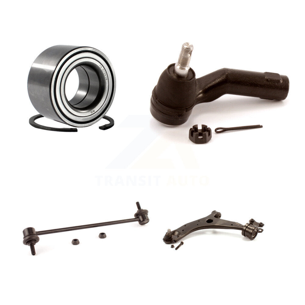 Bearing Lower Control Arm with BJ Outer Tie Rod Link Front Left Kit For Mazda 3