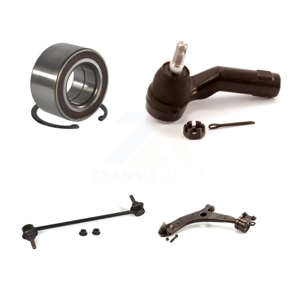 Bearing Lower Control Arm with BJ Outer Tie Rod Link Front Left Kit For Mazda 3