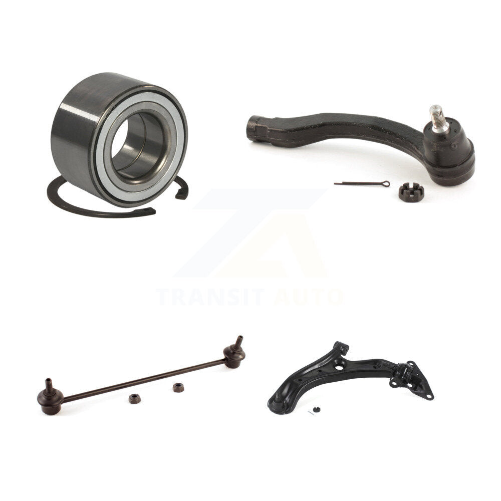 Wheel Bearing Lower Control Arm Outer Tie Rod Link Front Left Kit For Honda Fit