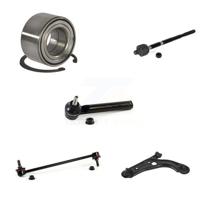 Bearing Lower Control Arm with BJ Tie Rod Link Front Left Kit (5Pc) For Fiat 500