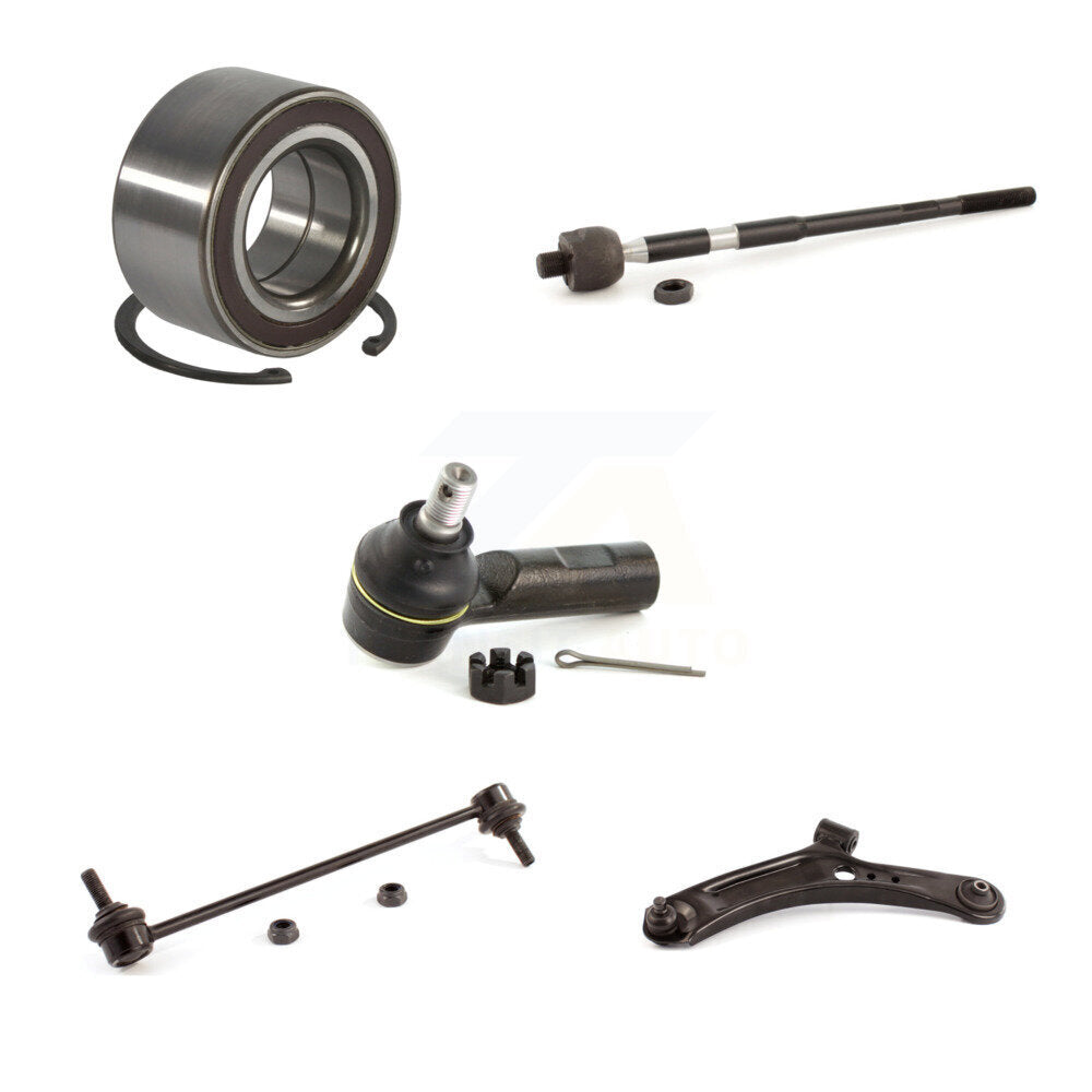 Wheel Bearing Lower Control Arm Tie Rod Link Front Left Kit (5Pc) For Suzuki SX4