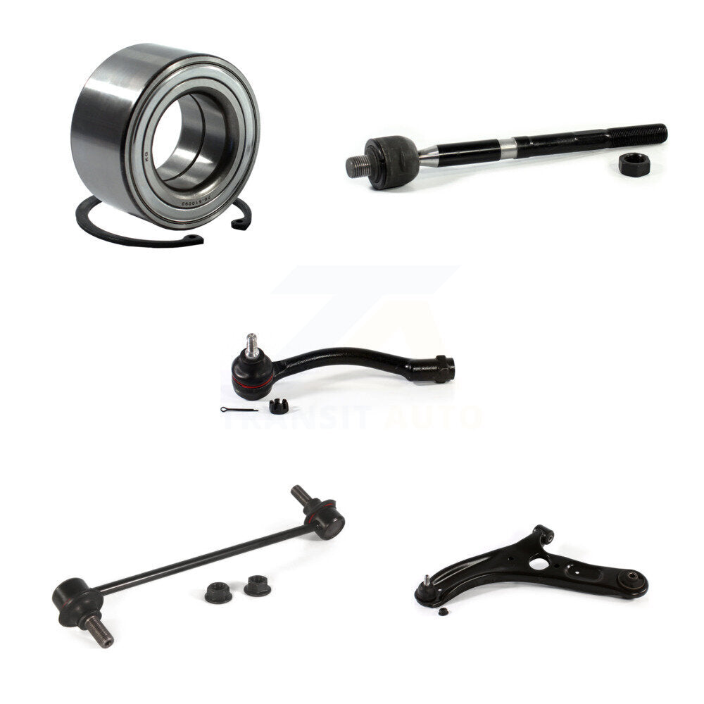 Bearing Lower Control Arm Tie Rod Link Front Left Kit (5Pc) For Kia Forte Forte5