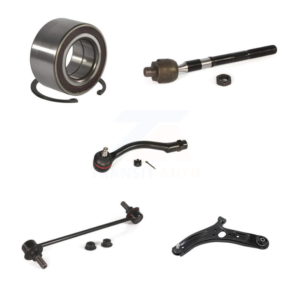 Bearing Lower Control Arm with BJ Tie Rod Link Front Left Kit (5Pc) For Kia Rio