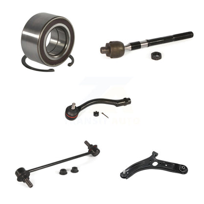 Bearing Lower Control Arm with BJ Tie Rod Link Front Left Kit (5Pc) For Kia Rio
