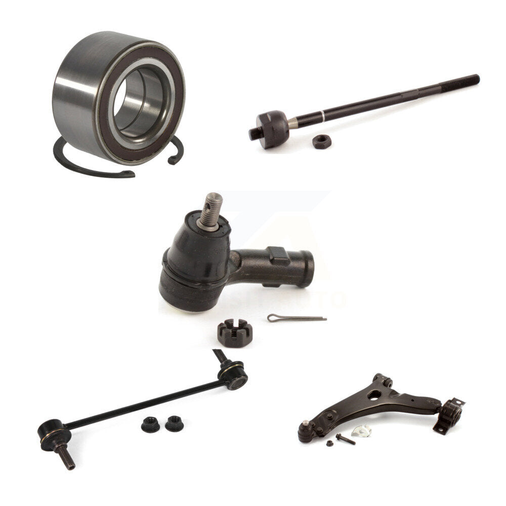 Wheel Bearing Lower Control Arm Tie Rod Link Front Left Kit (5Pc) For Ford Focus