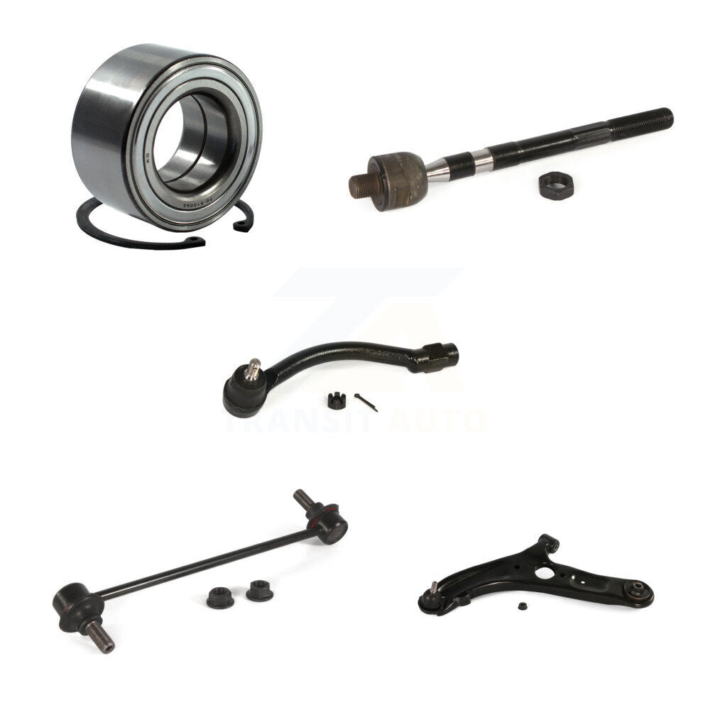 Bearing Lower Control Arm Tie Rod Link Front Left Kit (5Pc) For Hyundai Elantra