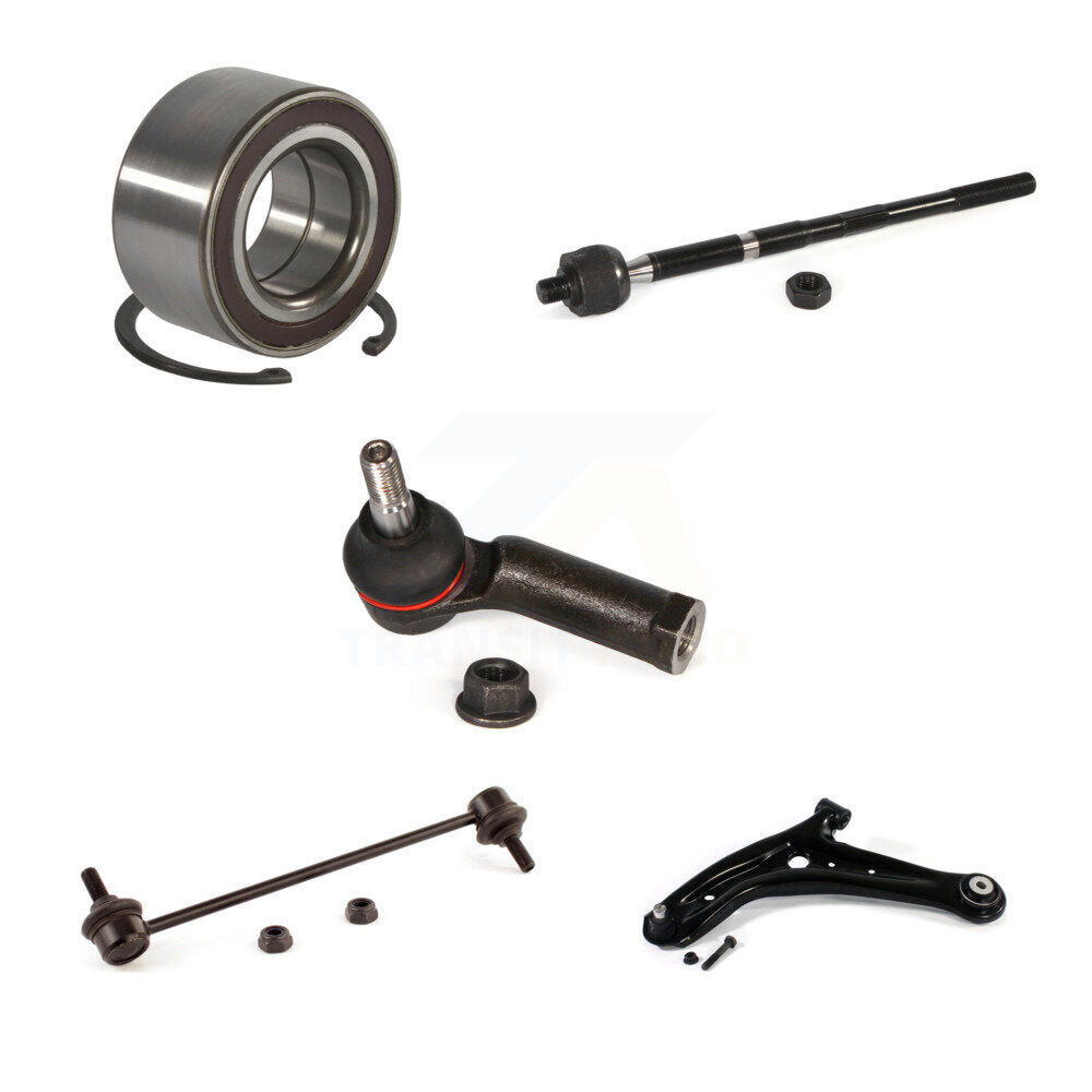 Bearing Lower Control Arm Tie Rod End Link Front Left Kit (5Pc) For Ford Fiesta