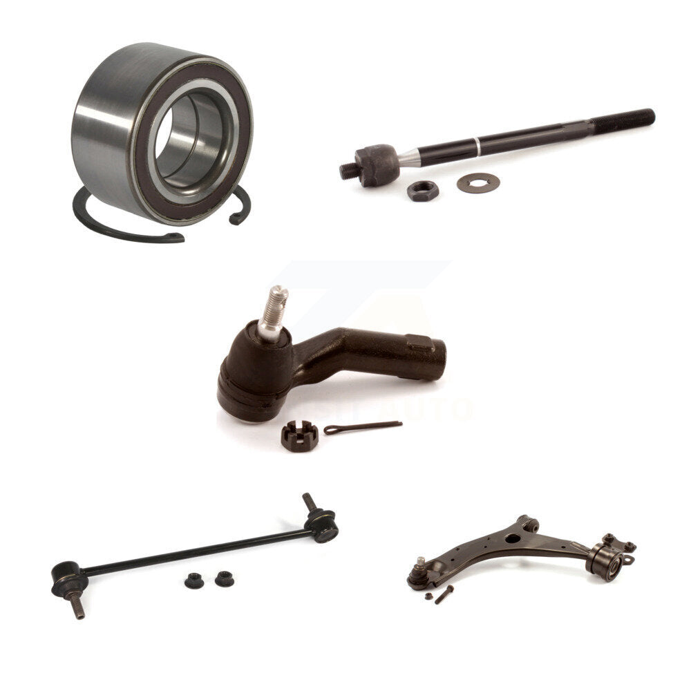 Bearing Lower Control Arm with BJ Tie Rod Link Front Left Kit (5Pc) For Mazda 3
