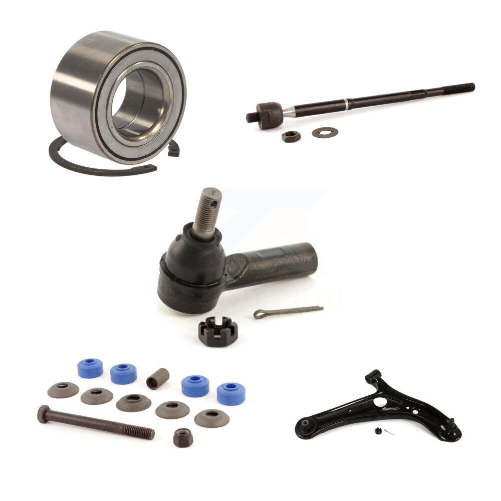 Bearing Lower Control Arm Tie Rod End Link Front Right Kit (5Pc) For Toyota Echo