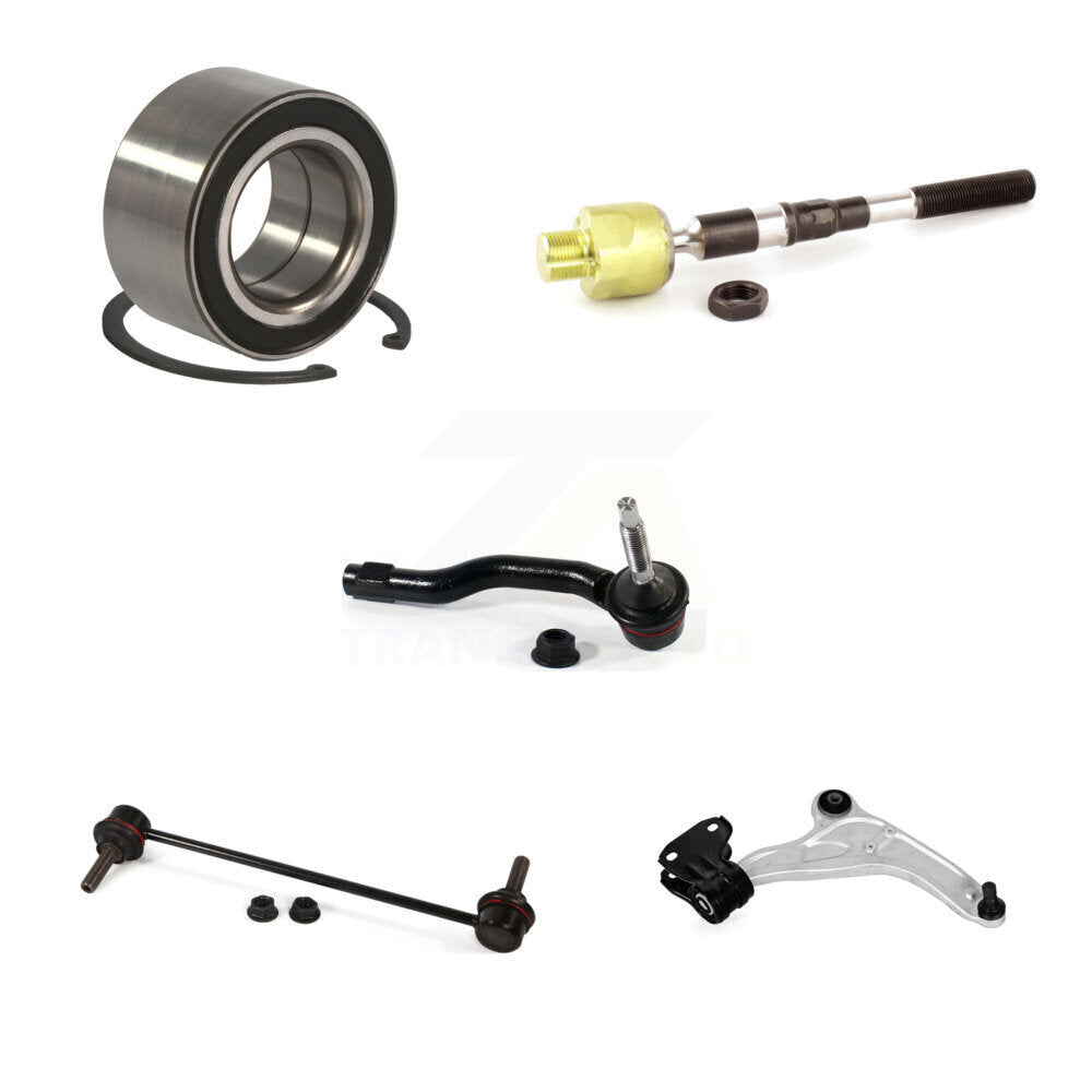 Wheel Bearing Lower Control Arm Tie Rod Link Front Right Kit (5Pc) For Ford Edge