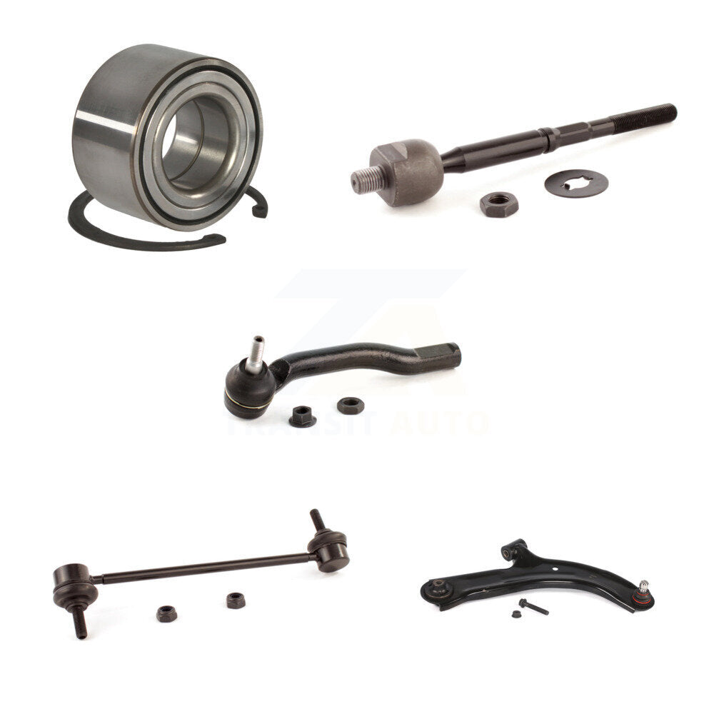 Bearing Lower Arm Tie Rod Link Front Right Kit (5Pc) For 2010-2011 Nissan Versa