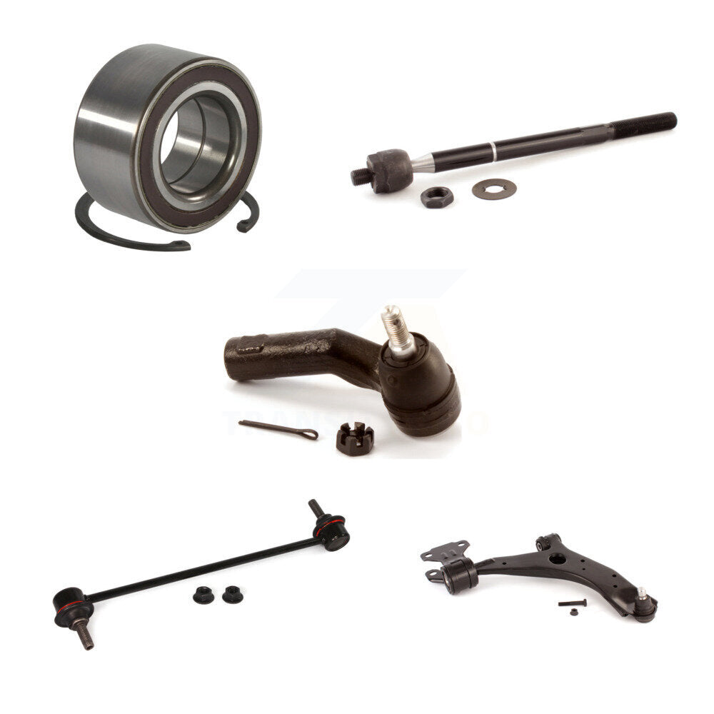 Bearing Lower Control Arm Tie Rod & Link Front Right Kit (5Pc) For Mazda 3 Sport