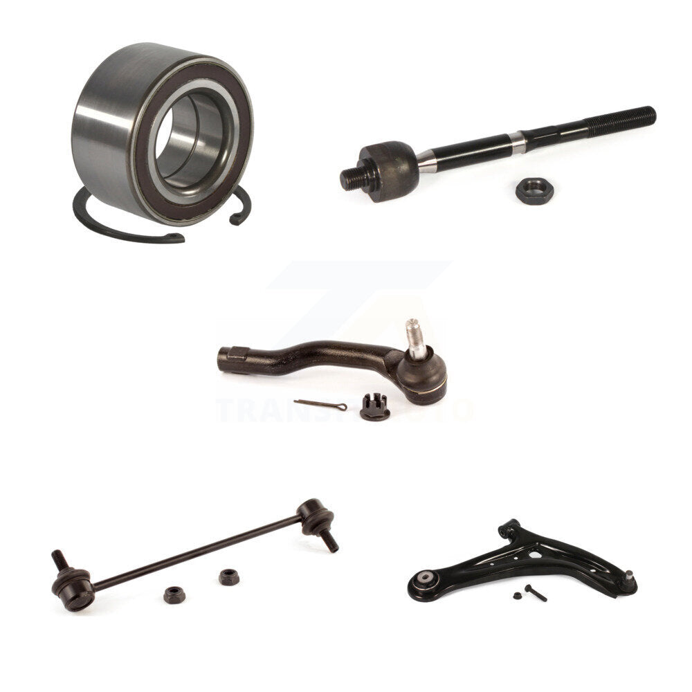Bearing Lower Control Arm Tie Rod & Link Front Right Kit (5Pc) For 11-14 Mazda 2