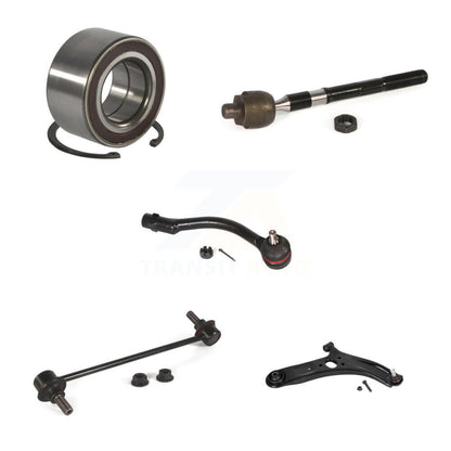 Bearing Lower Control Arm with BJ Tie Rod Link Front Right Kit (5Pc) For Kia Rio