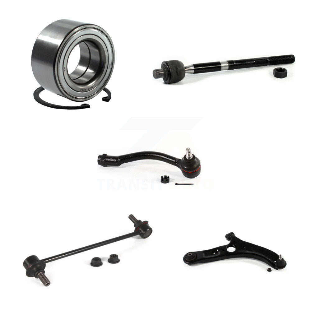 Bearing Lower Control Arm Tie Rod Link Front Right Kit (5Pc) For Kia Forte Koup