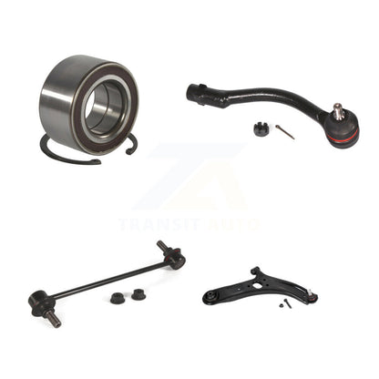 Bearing Lower Control Arm with BJ Outer Tie Rod Link Front Right Kit For Kia Rio