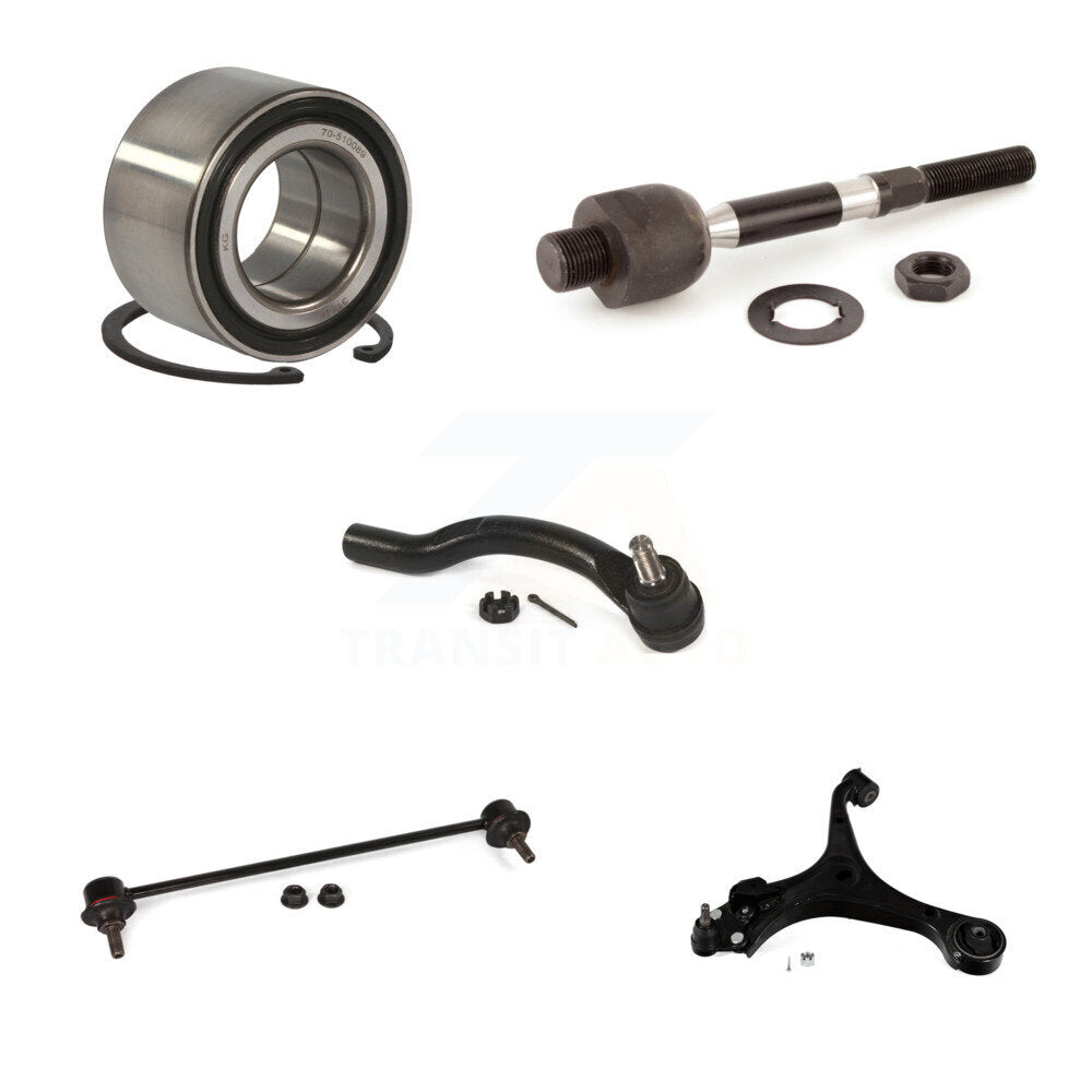 Bearing Lower Control Arm Tie Rod Link Front Right Kit (5Pc) For Honda Civic ILX
