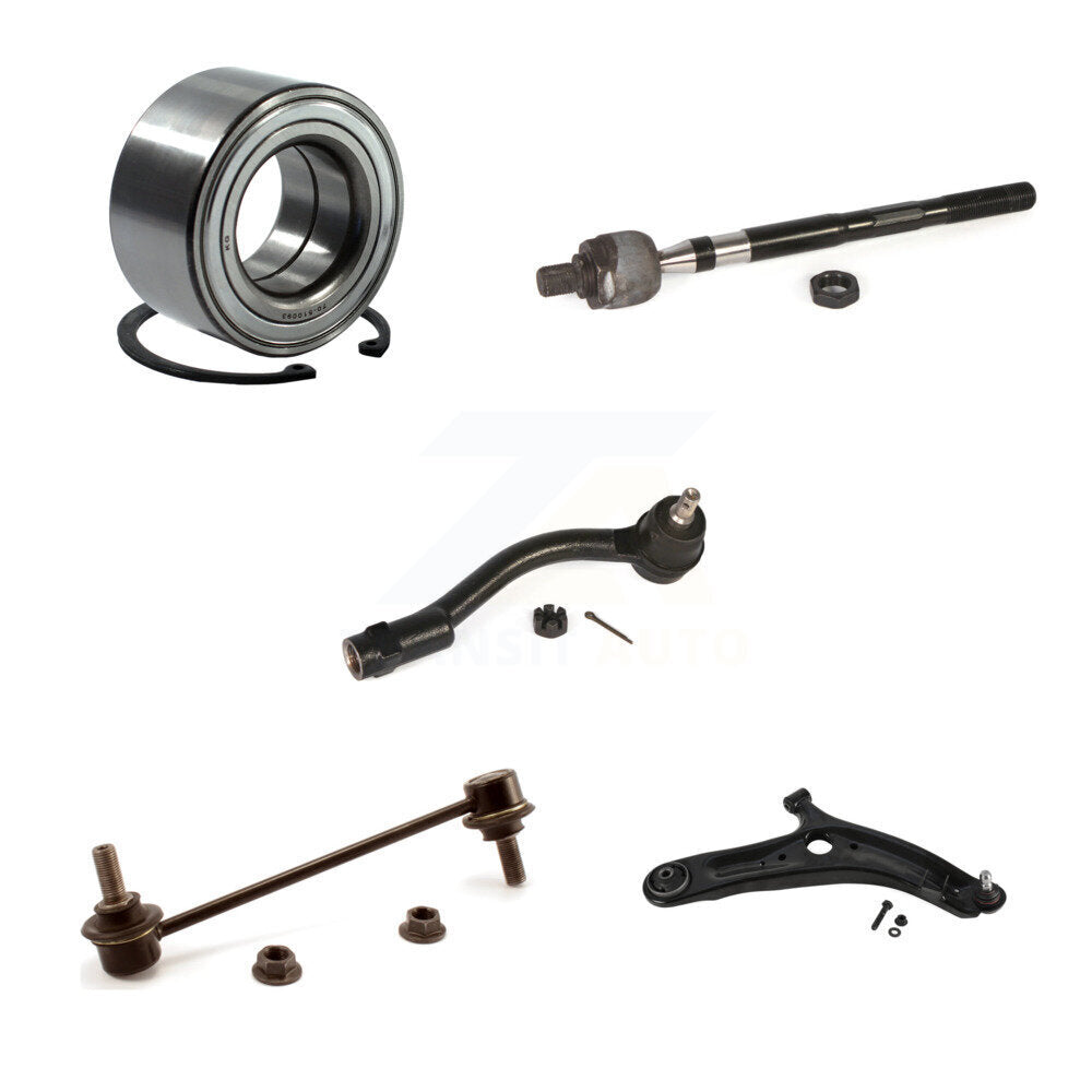 Wheel Bearing Lower Control Arm Tie Rod Link Front Right Kit (5Pc) For Kia Soul