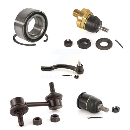 Bearing Upper Lower Ball Joint Outer Tie Rod Link Front Left Kit (5Pc) For Honda