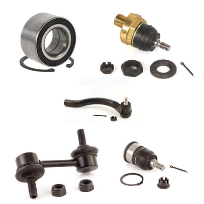 Bearing Upper Lower Ball Joint Outer Tie Rod Link Front Left Kit (5Pc) For Honda