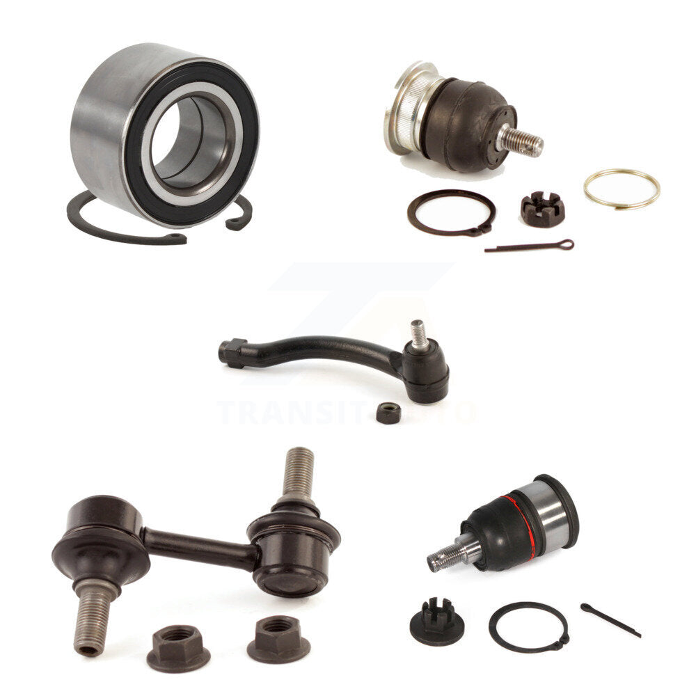 Bearing Upper Lower Ball Joint Outer Tie Rod & Link Front Left Kit For Acura TL