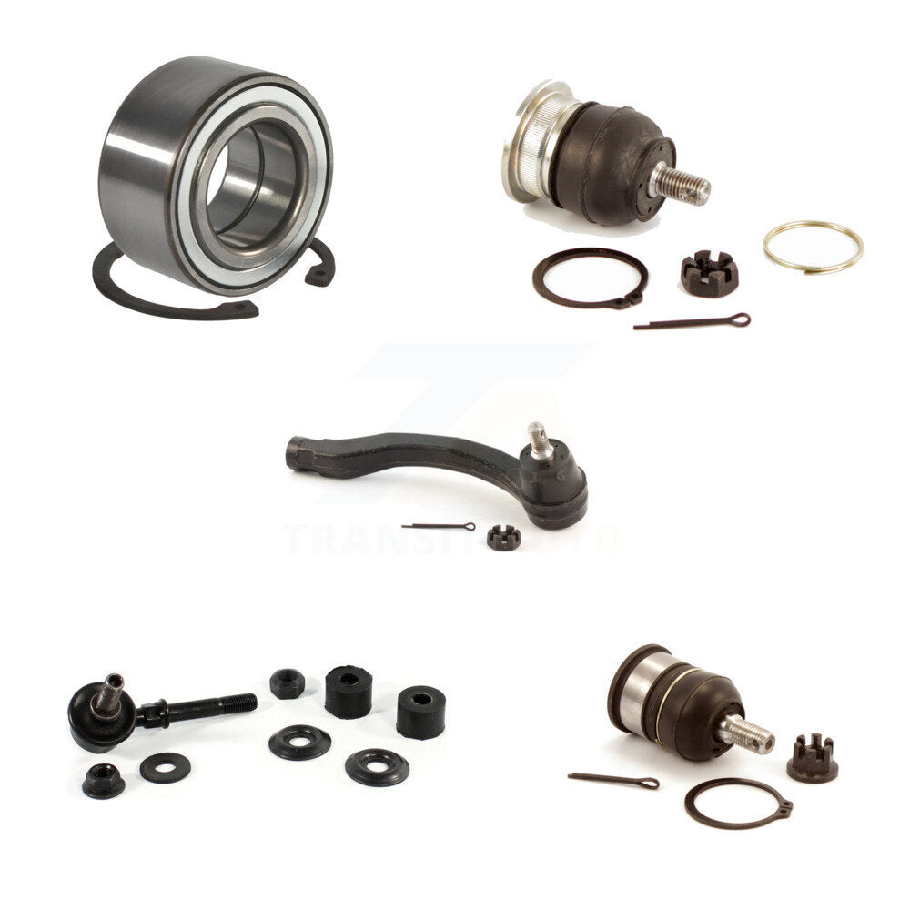 Bearing Upper Lower Ball Joint Outer Tie Rod Link Front Left Kit (5Pc) For Acura