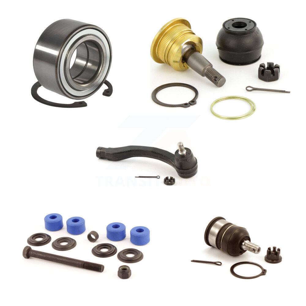 Bearing Upper Lower Ball Joint Outer Tie Rod Link Front Left Kit For Honda Civic