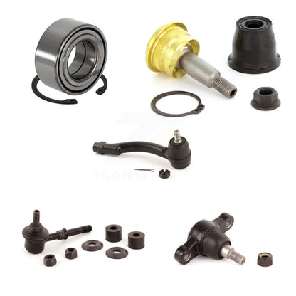 Bearing Upper Lower Ball Joint Outer Tie Rod & Link Front Left Kit (5Pc) For Kia