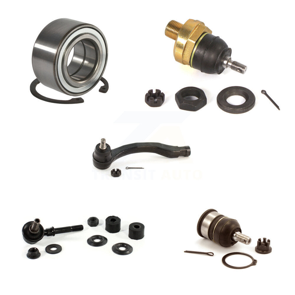 Bearing Upper Lower Ball Joint Outer Tie Rod & Link Front Right Kit (5Pc) For EL