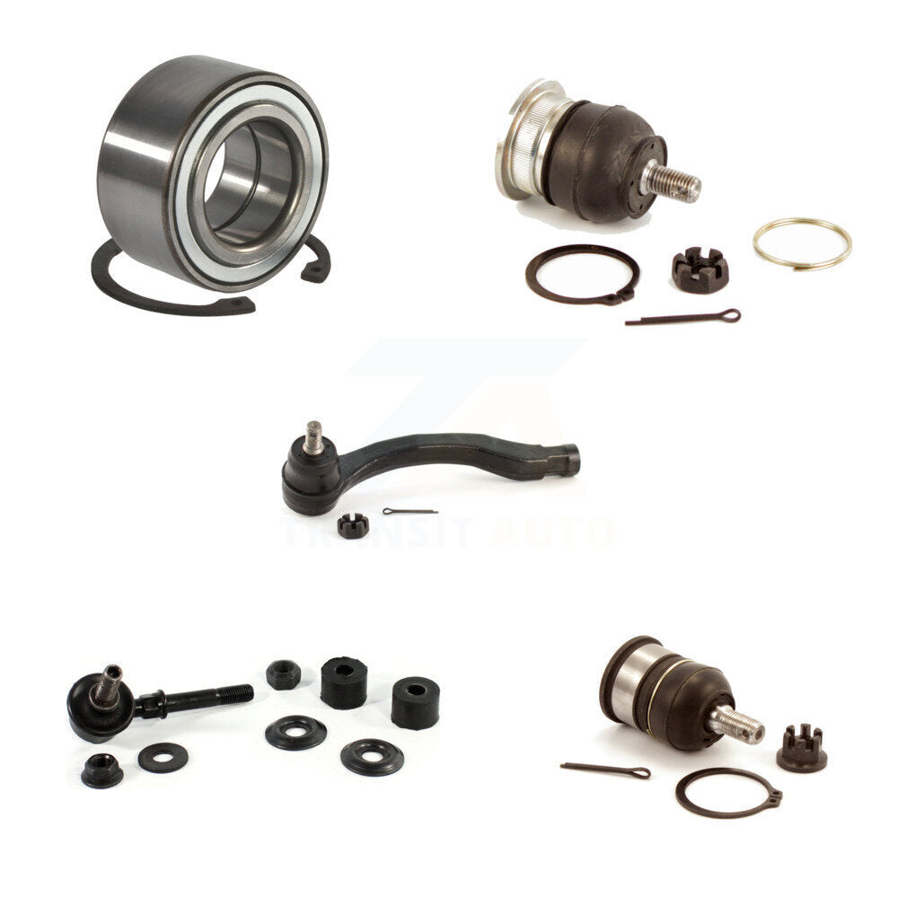Bearing Upper Lower Ball Joint Outer Tie Rod Link Front Right Kit (5Pc) For del