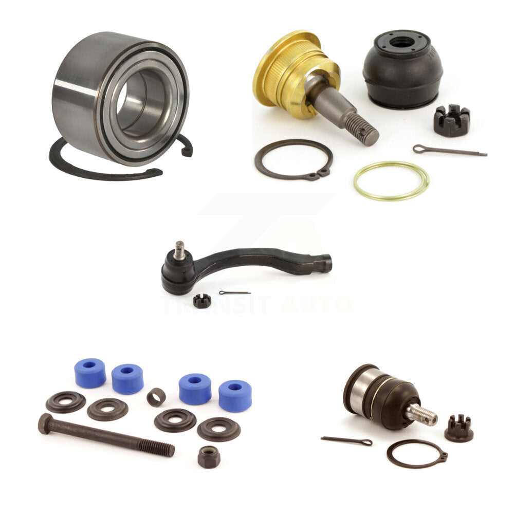 Bearing Upper Lower Ball Joint Outer Tie Rod & Sway Bar Link Front Right Kit For