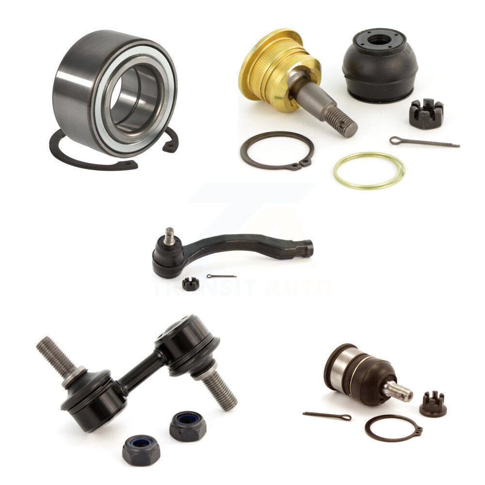 Bearing Upper Lower Ball Joint Outer Tie Rod & Sway Bar Link Front Right Kit For